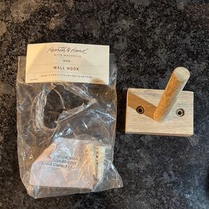 New Hearth & Hand Wooden Wall Hook - Light Natural Wood